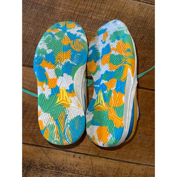 Kids Nike Blue Greeb Orange Ja 1 Water Bottle Sneakers Basketball Size 7Y - Picture 10 of 13